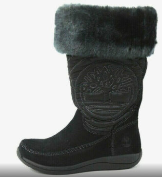 Timberland Black Furry Boots TD