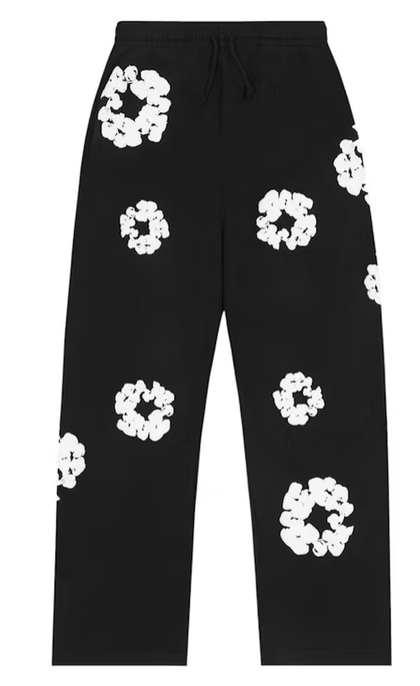 Denim Tears Cotton Wreath Baggy Sweatpants (Black)