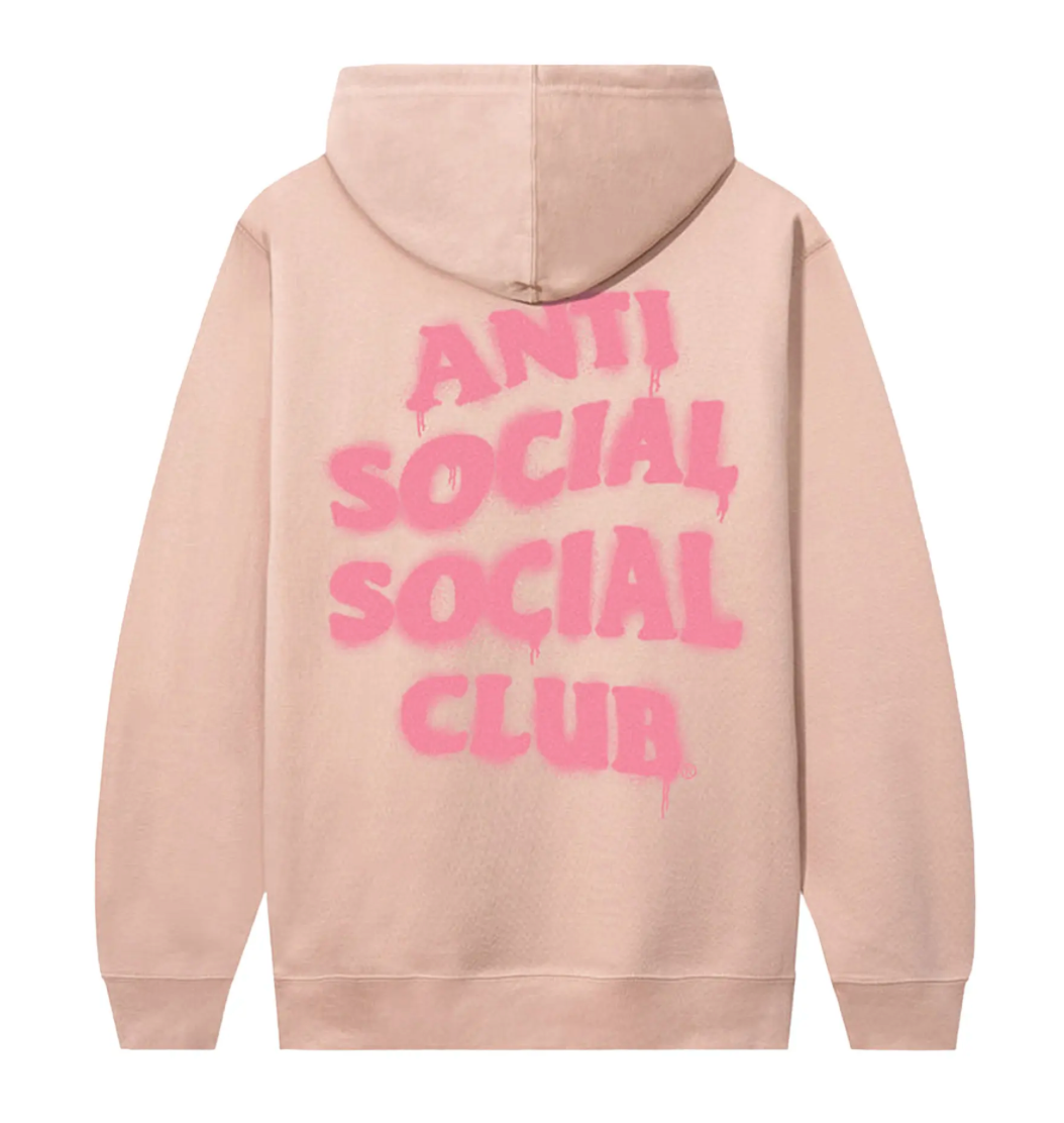 Anti Social Social Club x 2 Tone "Burn It Down" Hoodie Dusty Pink