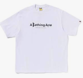 A Bathing Ape Symbol Logo Relaxed Fit Tee "White"