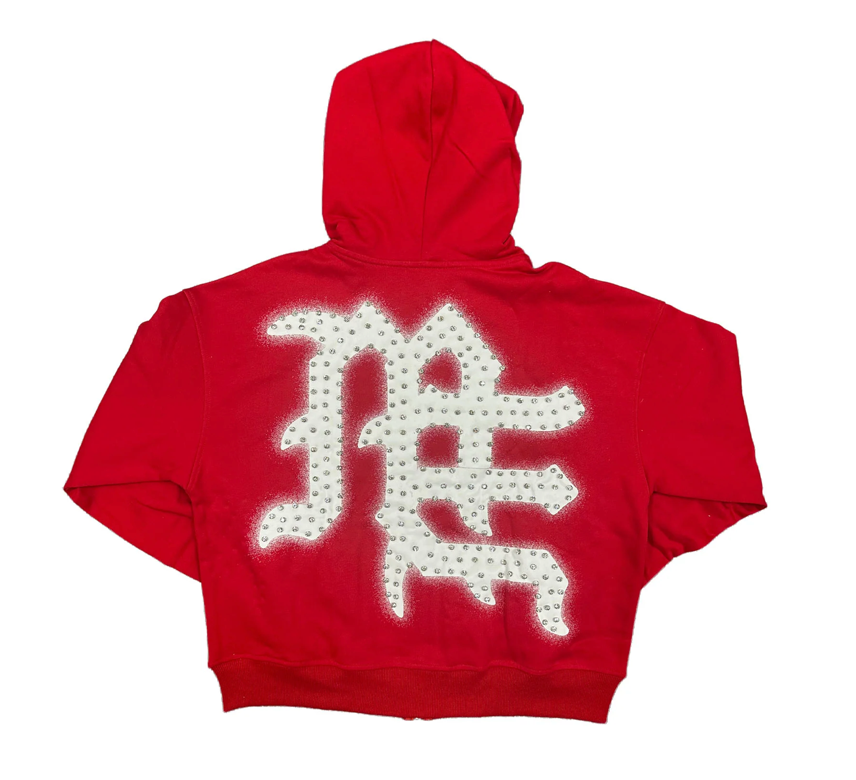 Mixed Emotions "End" Rhinestone Hoodie (Red)
