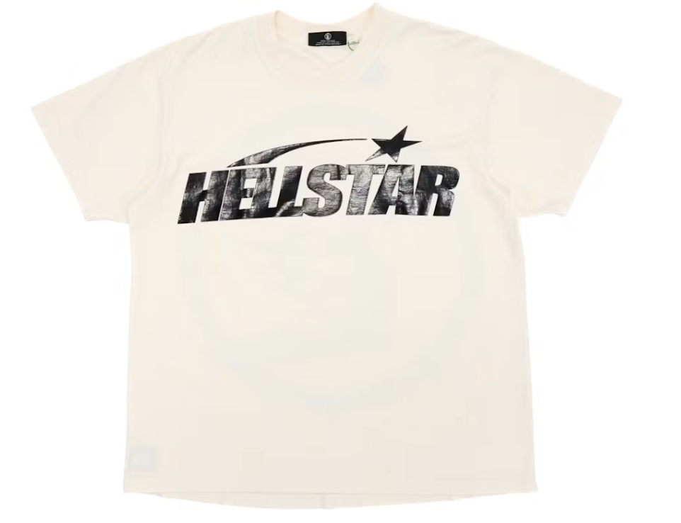 Hellstar Classic Gel Print Tee Shirt (White/Black)
