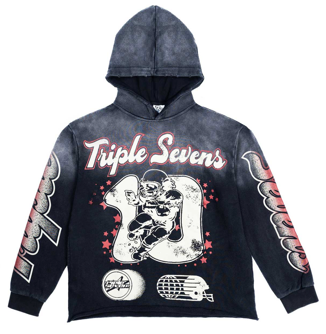 Triple Seven All Star Football Hoodie "Black"
