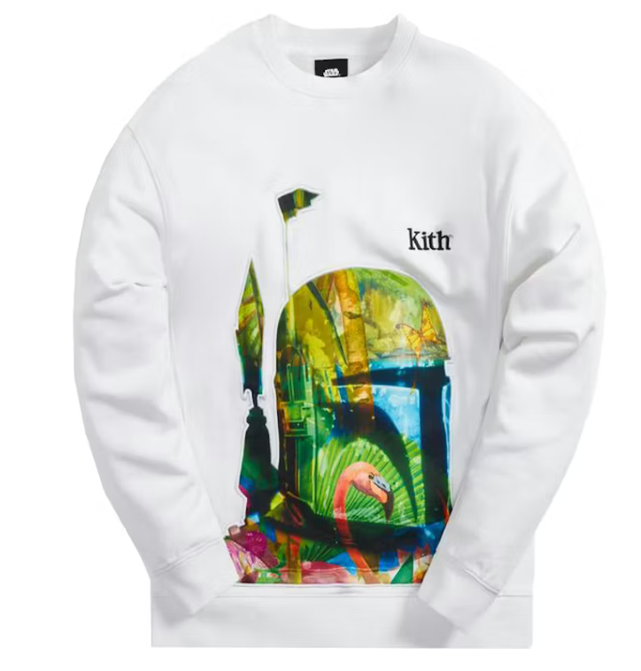 Kith x STAR WARS "Boba Fett" Crewneck Sweatshirt (White)