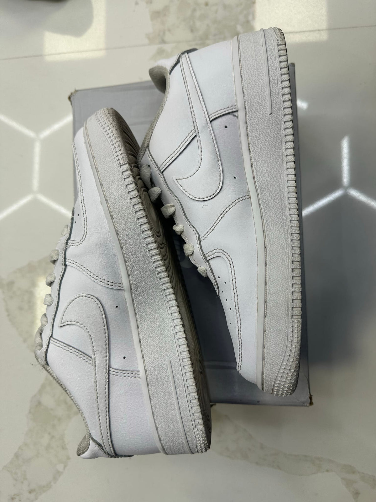 Nike Air Force 1 Low LE Triple White (GS)
