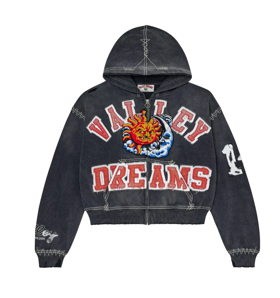 Vale Forever Sunny Zip Up Hoodie (Black)