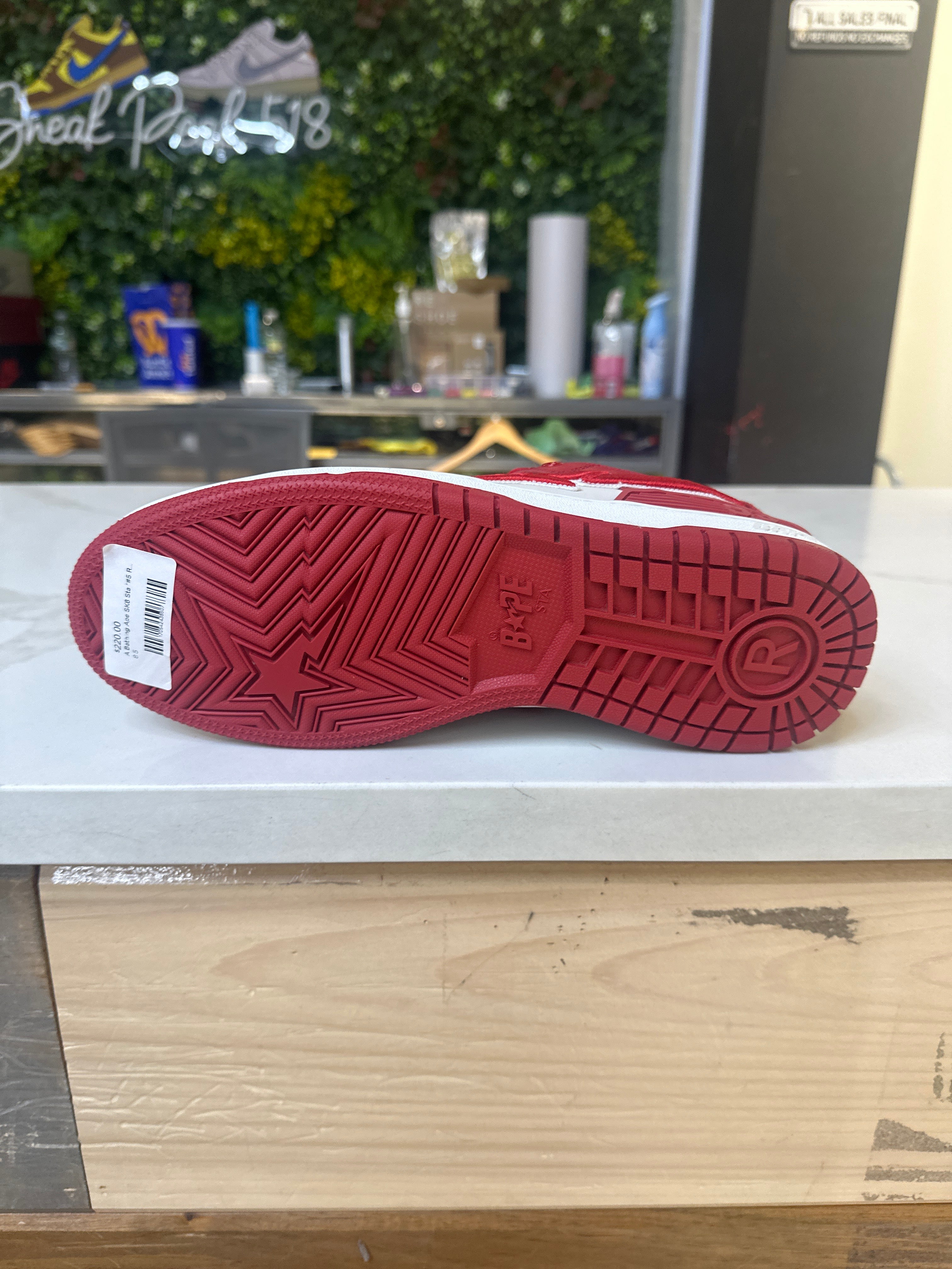 A Bathing Ape SK8 Sta "#5 Red" (Pre-Owned)