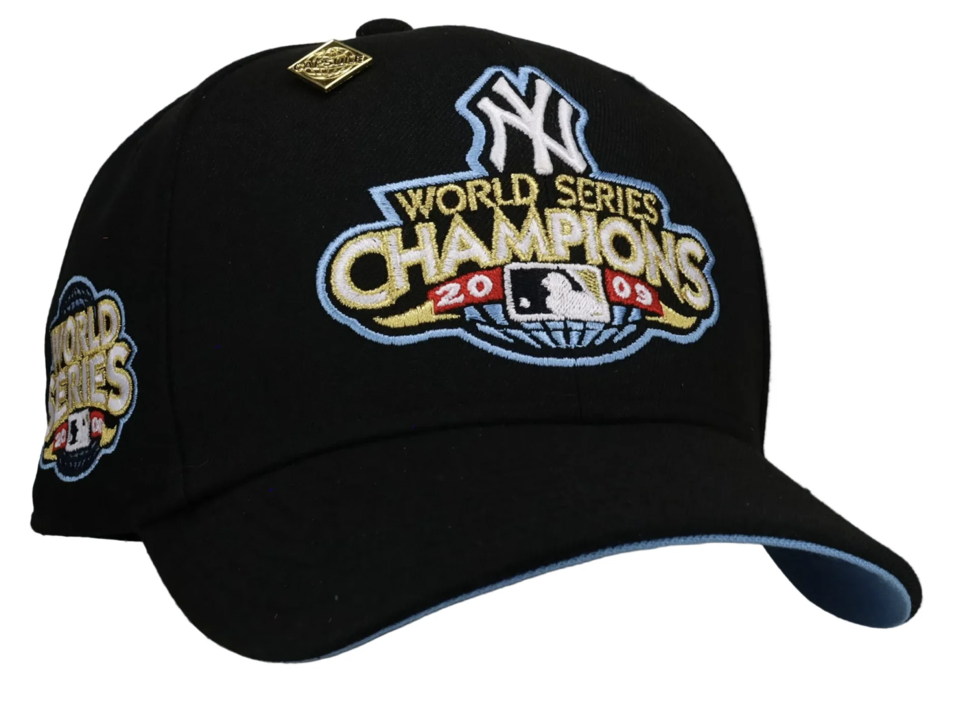 Capsule New York Yankees 2009 World Series Script Black/Blue Brim 59Fifty Fitted Hat
