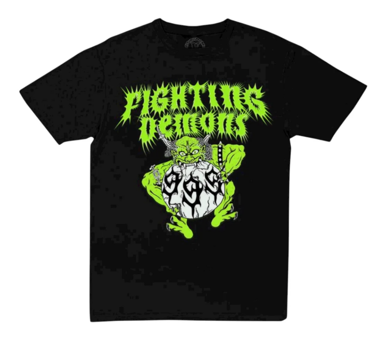Vlone Juice Wrld Fighting Demons Tee Shirt Black Slime