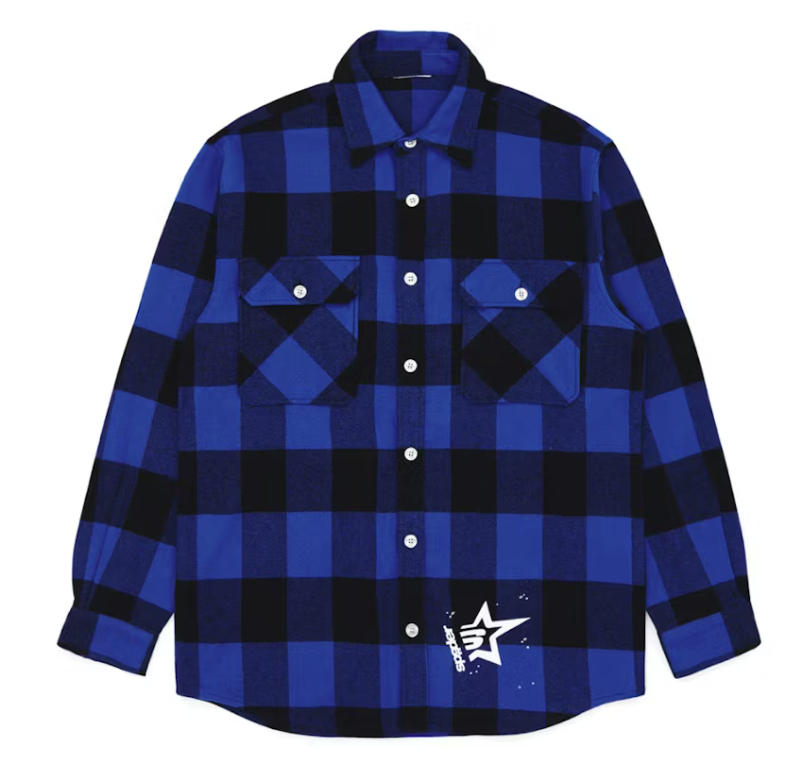 SP5DER 5 Flannel Shirt "Blue Plaid"