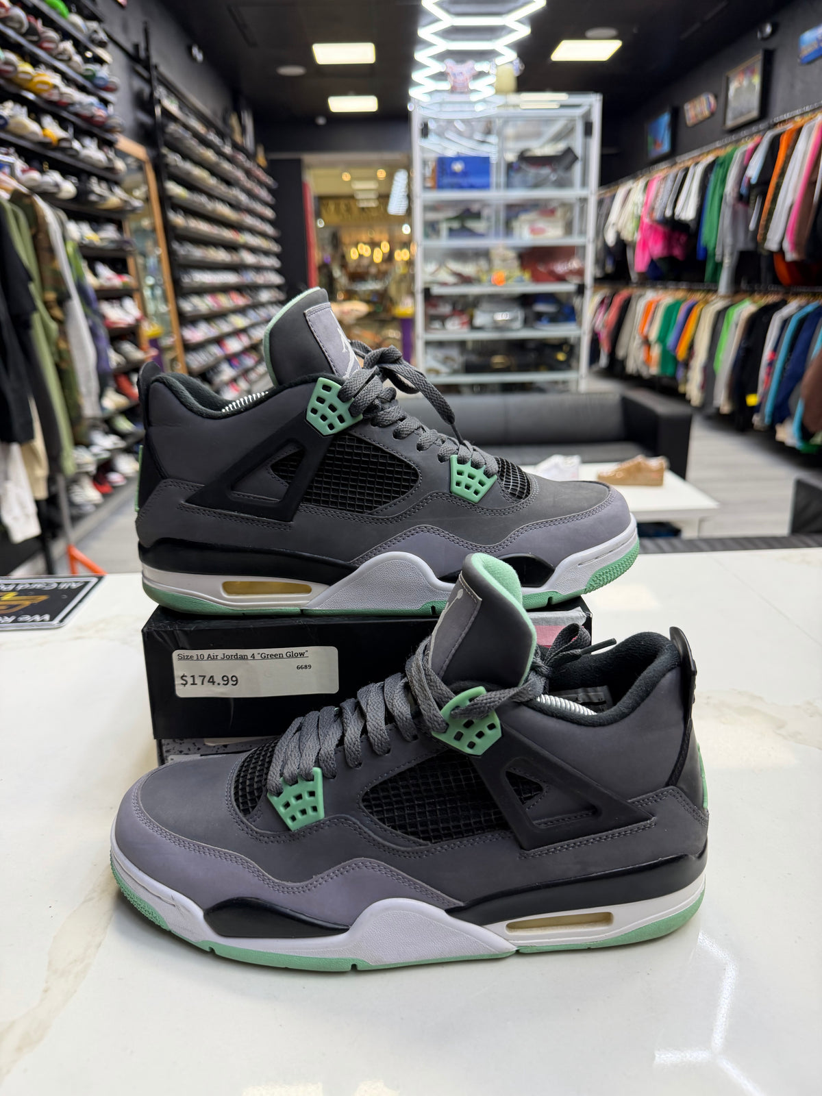 Jordan 4 Retro Green Glow