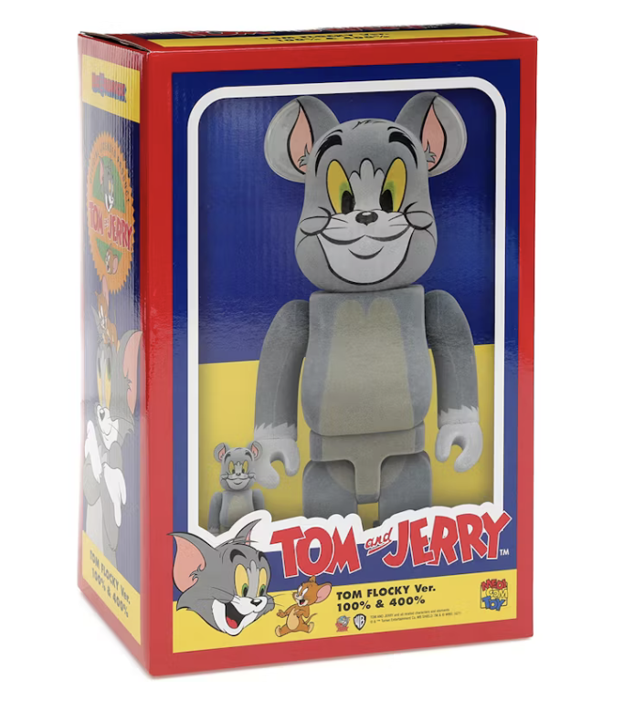Bearbrick Tom and Jerry: Tom Flocky 100% & 400% Set