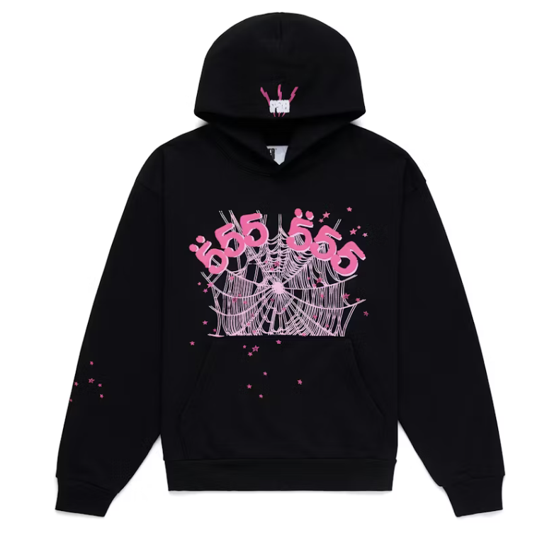 Sp5der Angel Number Hoodie (Black)