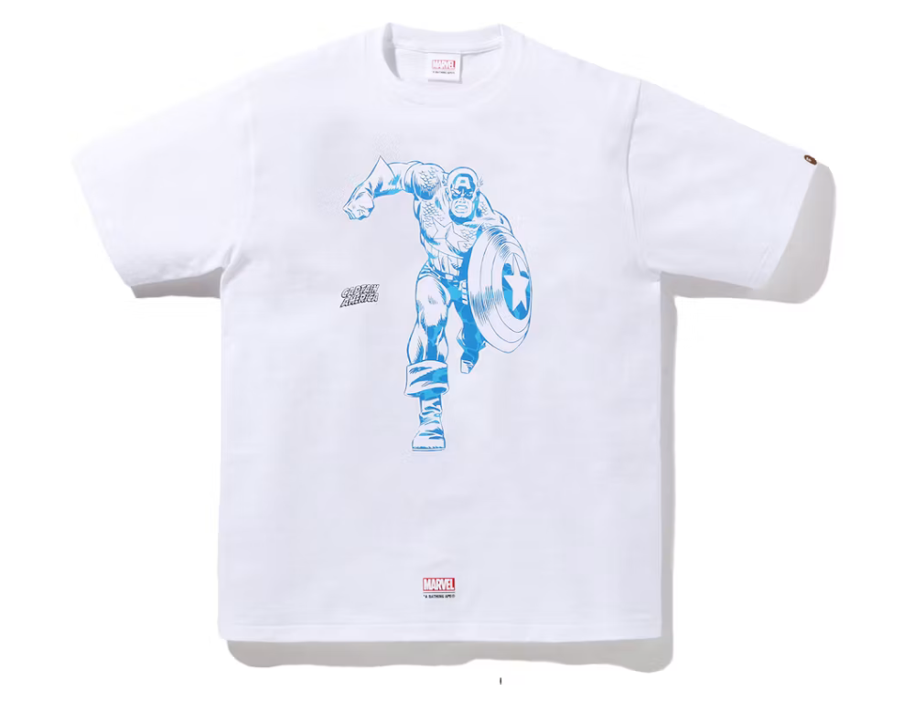 A Bathing Ape BAPE x Marvel Comics Captain America T-Shirt White