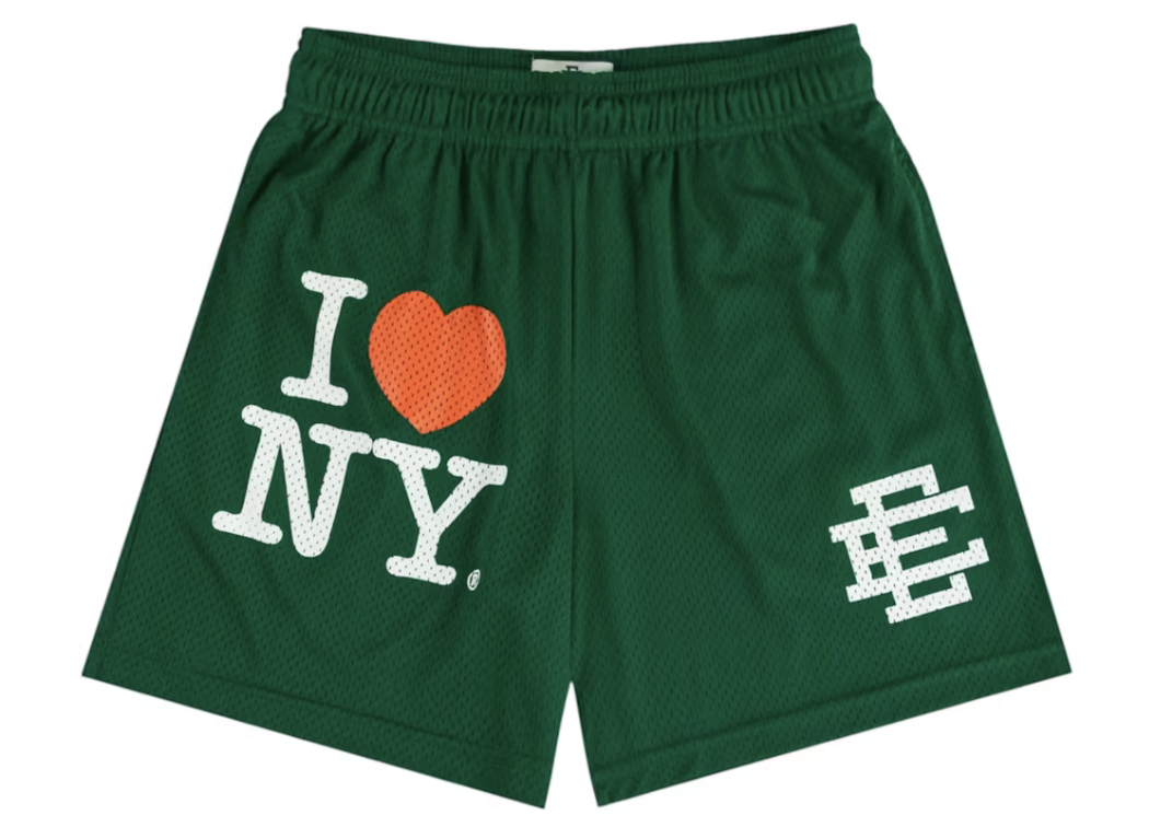 Eric Emanuel EE "I Love New York" Shorts (Green/White)