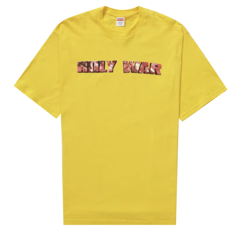 Supreme "Holy War" Tee Shirt (Yellow) (FW23)