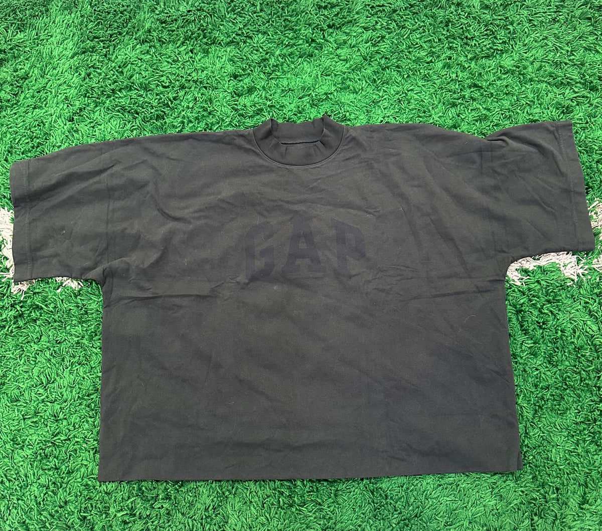 Yeezy Gap Engineered by Balenciaga Cropped Dove No Seam Tee 'Washed Black' tee