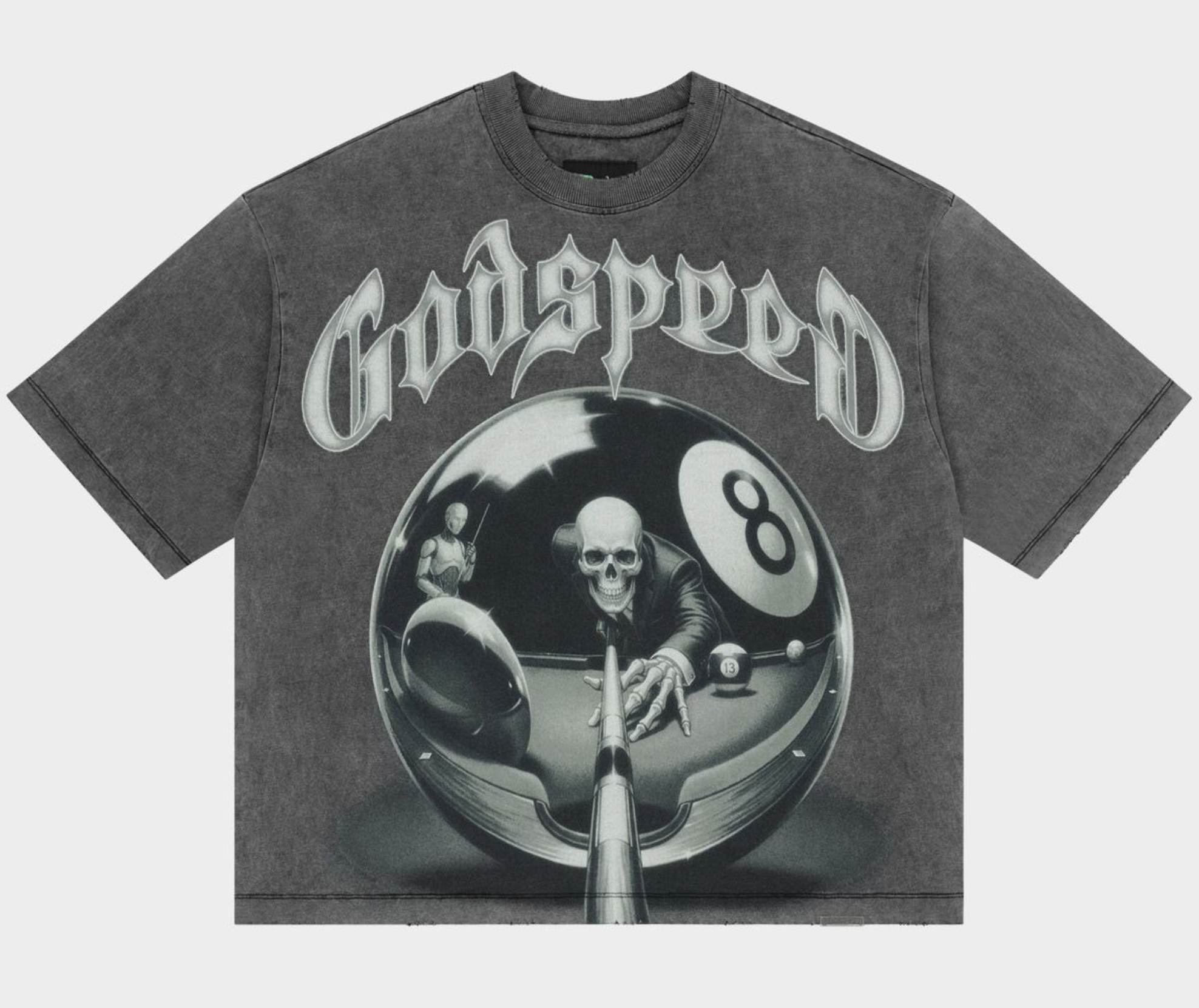 Godspeed "8-Ball" Tee Shirt (Grey Wash)
