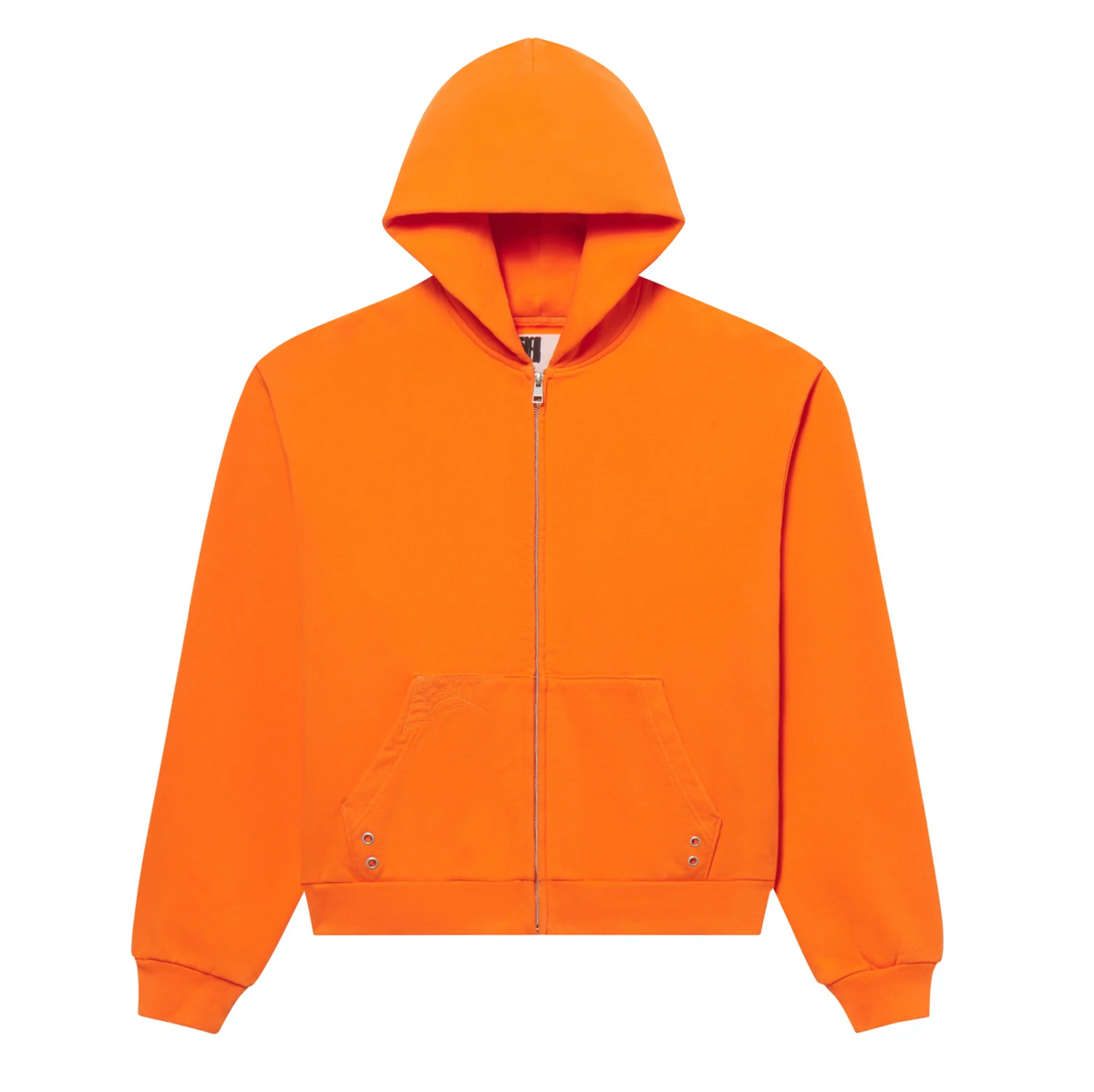 Sp5der Overprint Zip Hoodie Tangerine