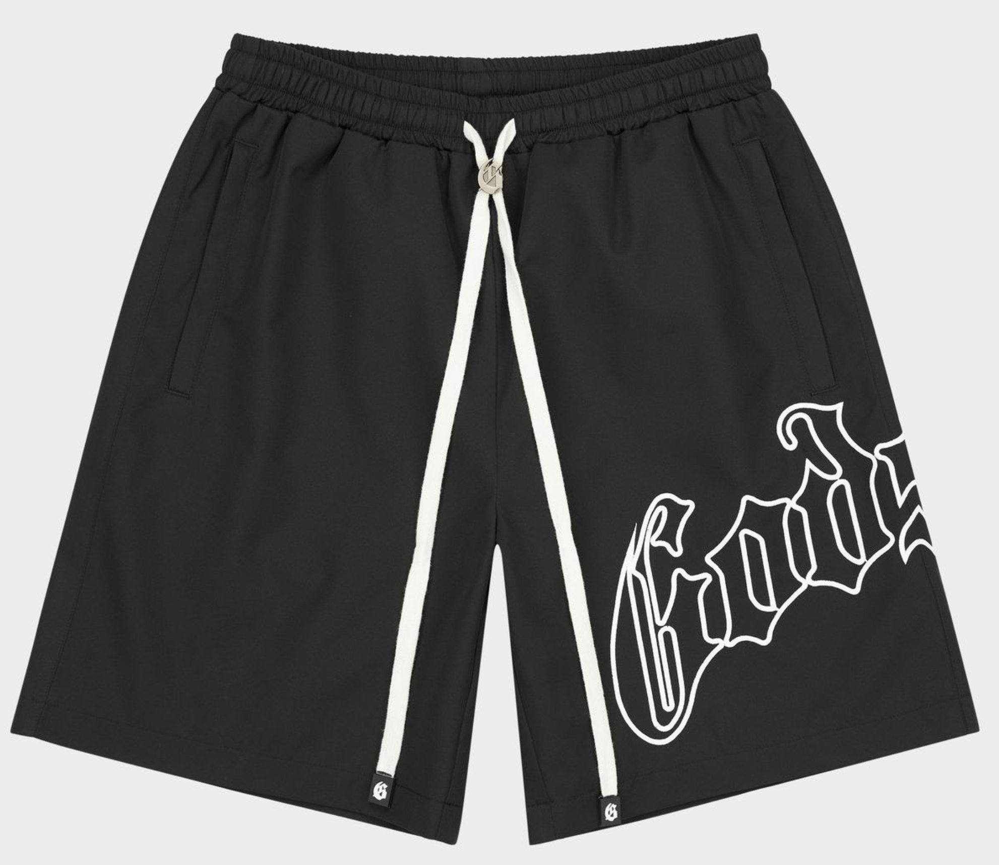 Godspeed OG Logo Nylon Shorts (Black/White)