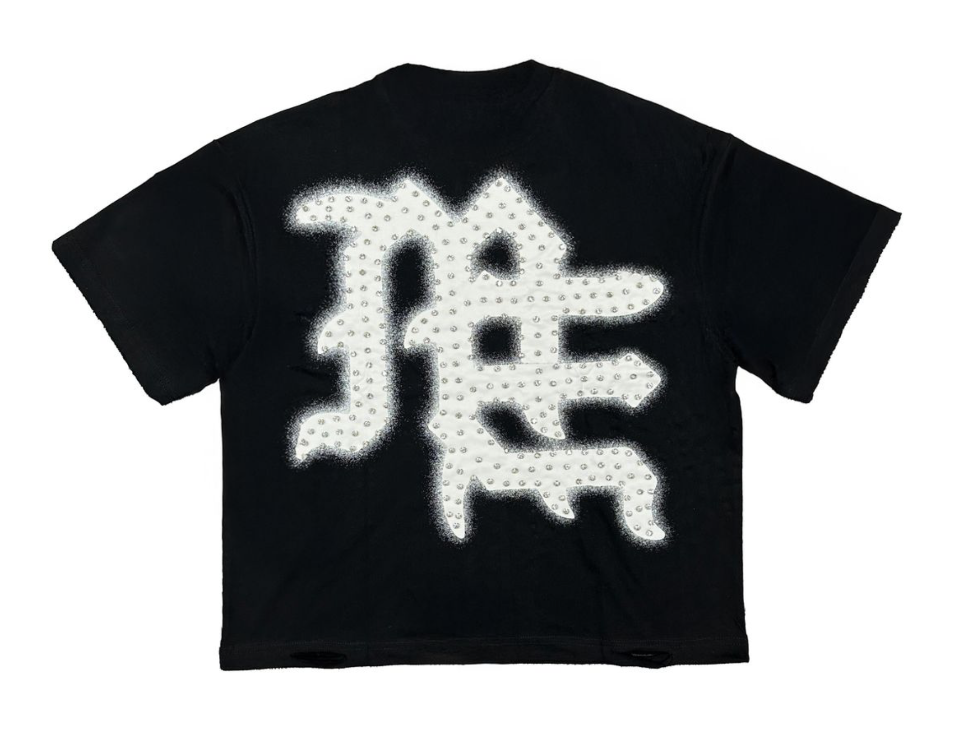 Mixed Emotions "End" Rhinestone Tee Shirt (Black)