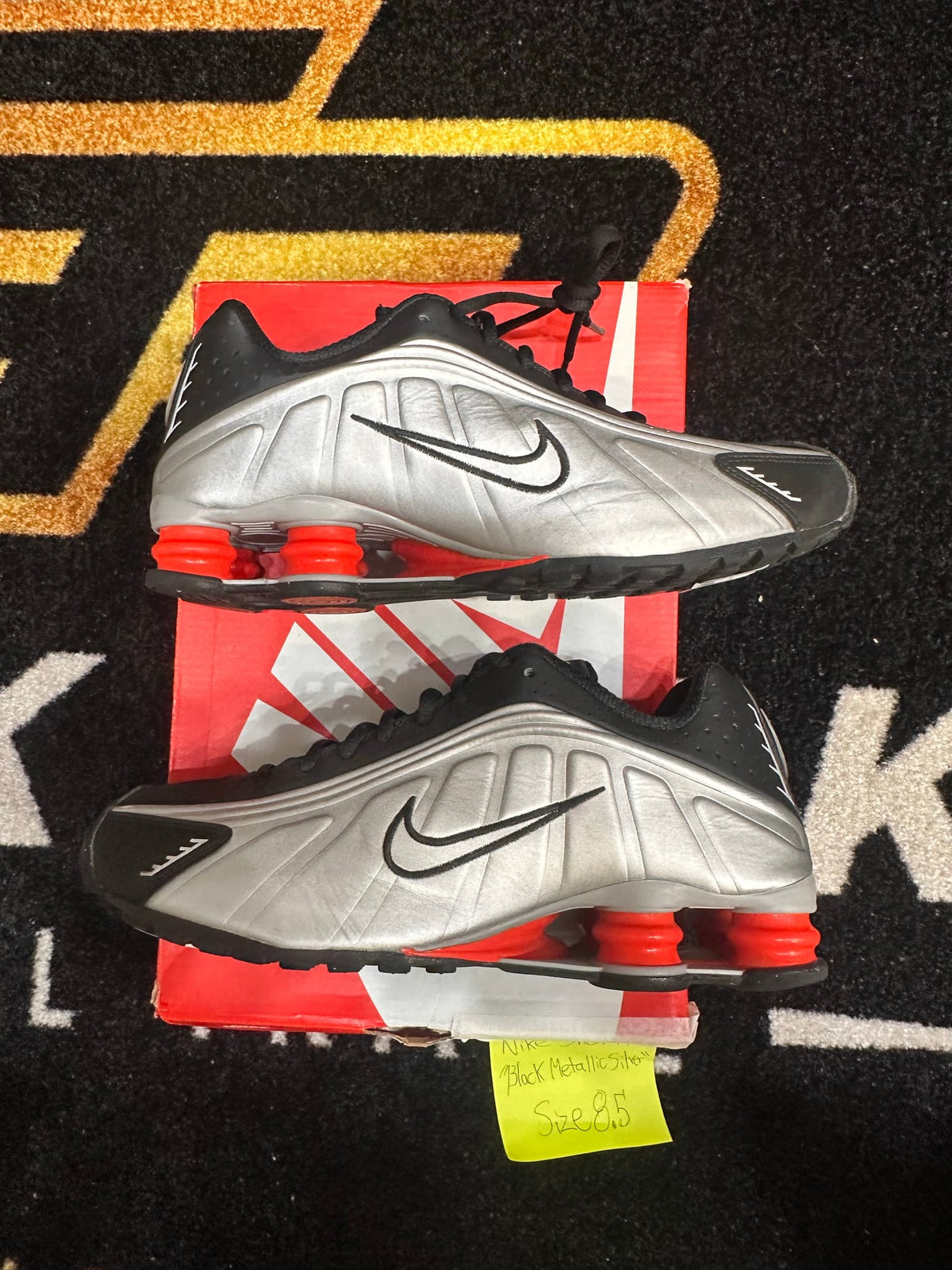 Nike Shox R4 Black Metallic Silver
