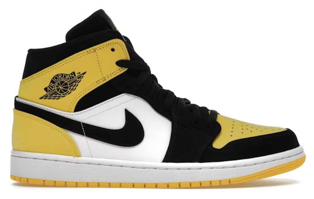 Air Jordan 1 Mid "Yellow Toe Black"