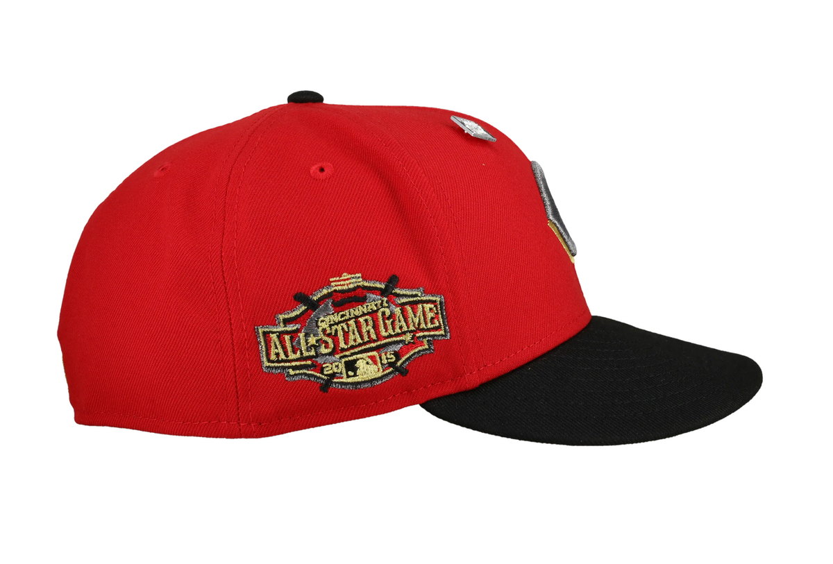 Cincinnati Reds 2015 All Star Game Red Silver/Gold Metallic 59Fifty Fitted Hat