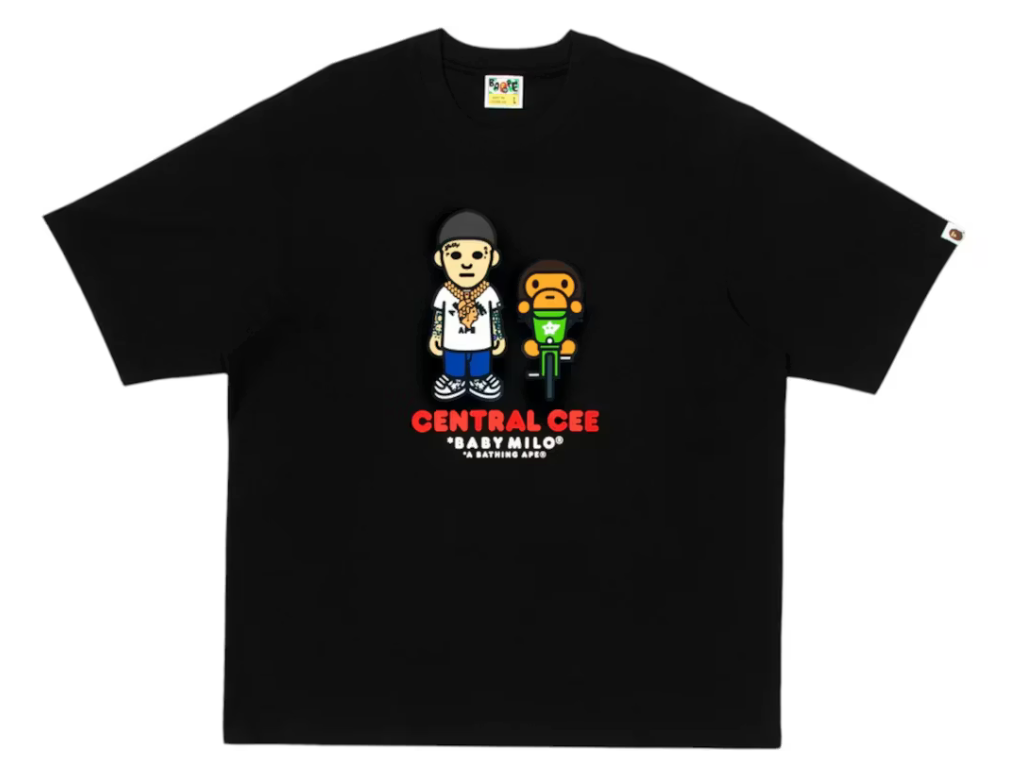 A Bathing Ape BAPE x Spotify x Central Cee Bax Milo Relaxed Fit Tee Black