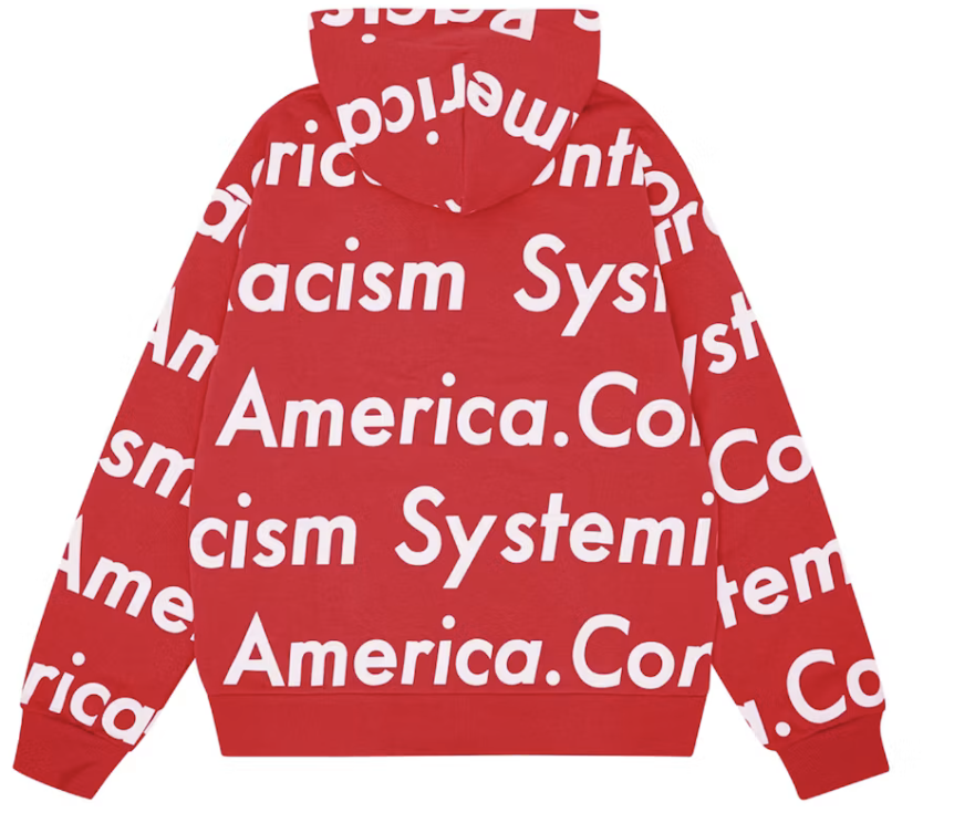 Denim Tears x Arthur Jafa "Systemic Racism Controls America" Zip Up Hoodie (Red)