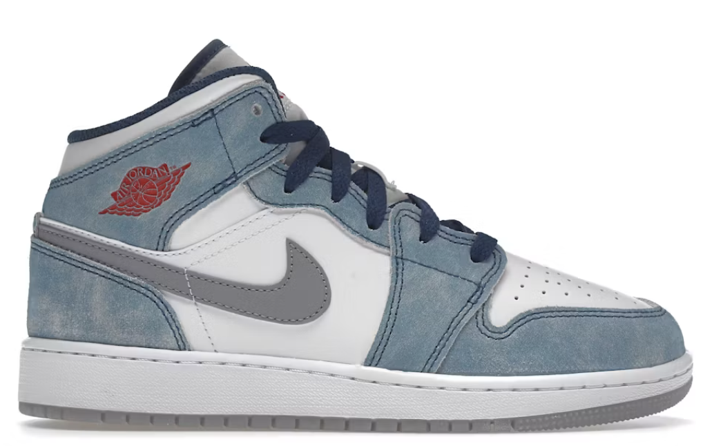 Air Jordan 1 Mid SE "French Blue Light Steel" (GS)