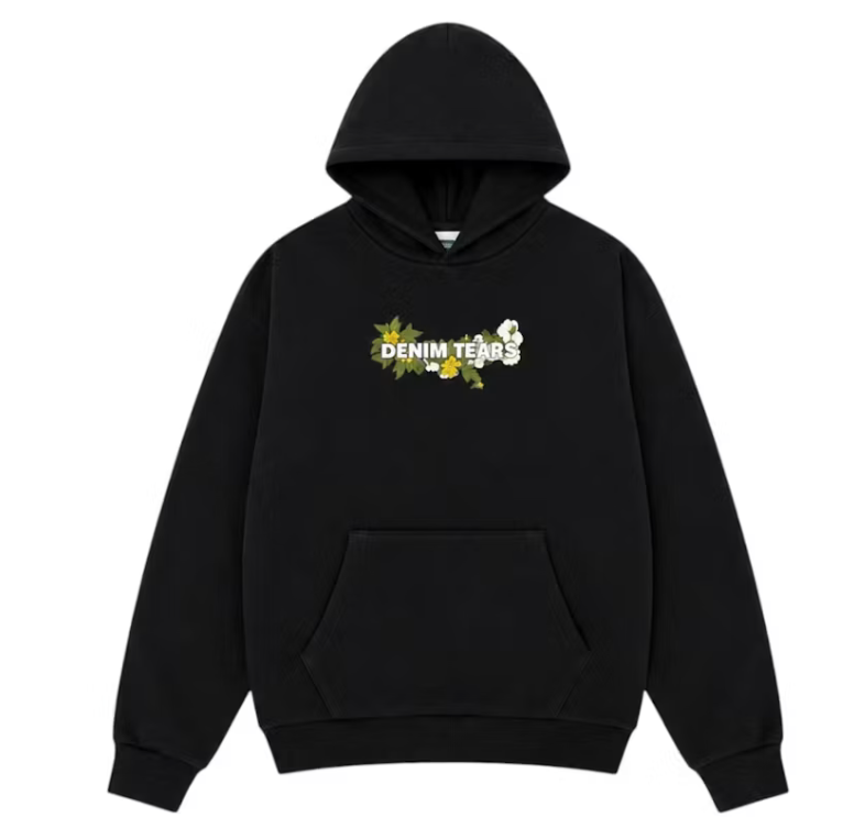 Denim Tears Floral Logo Hoodie (Black) (SS26)
