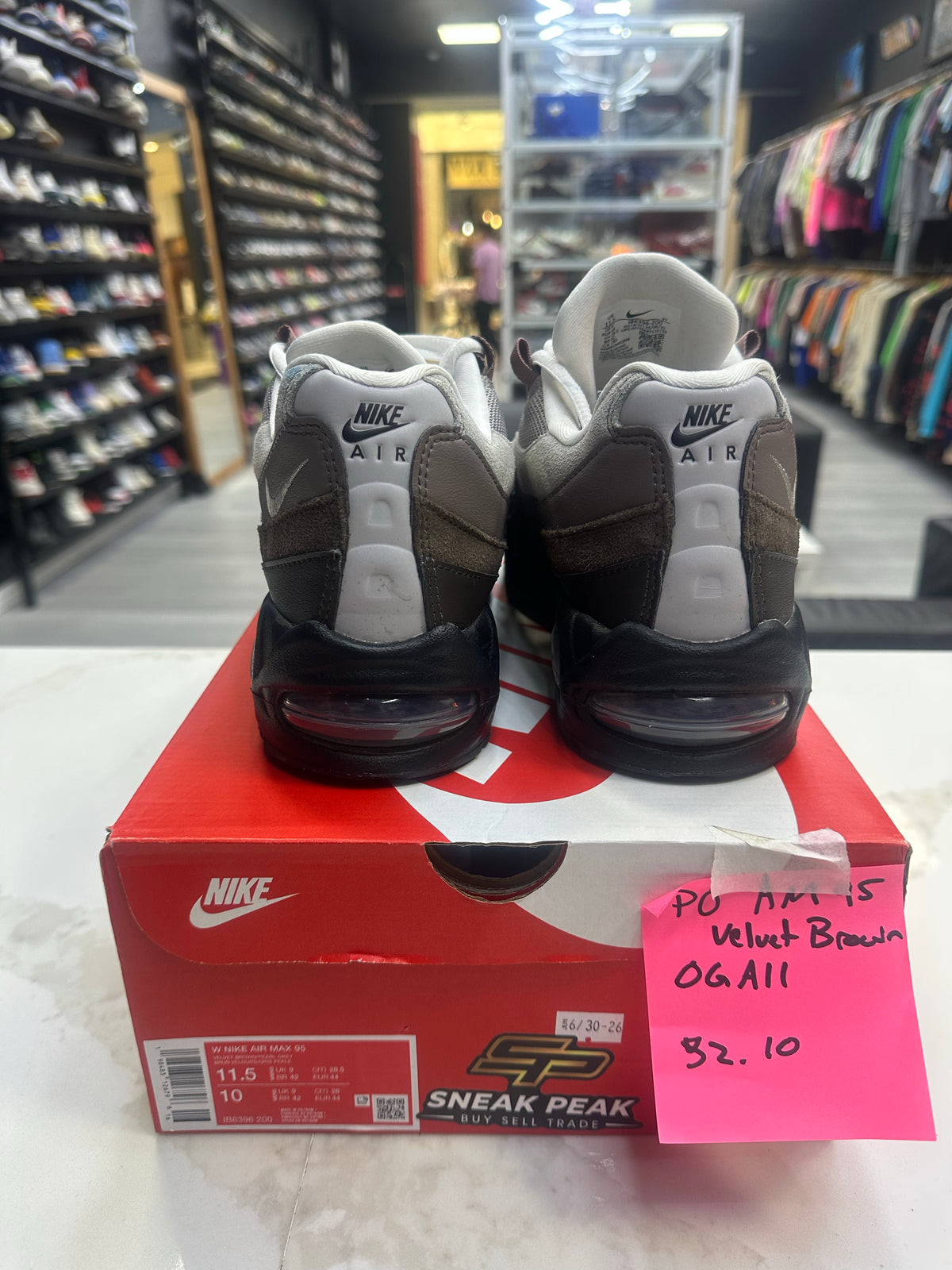 Nike Air Max 95 OG Big Bubble Velvet Brown (Women's)