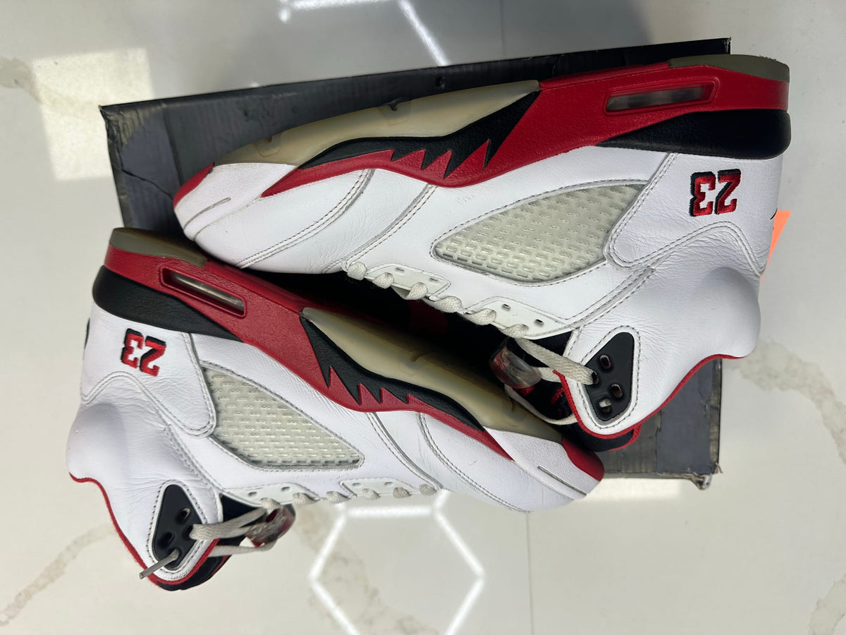 Jordan 5 Retro Fire Red Black Tongue (2025)