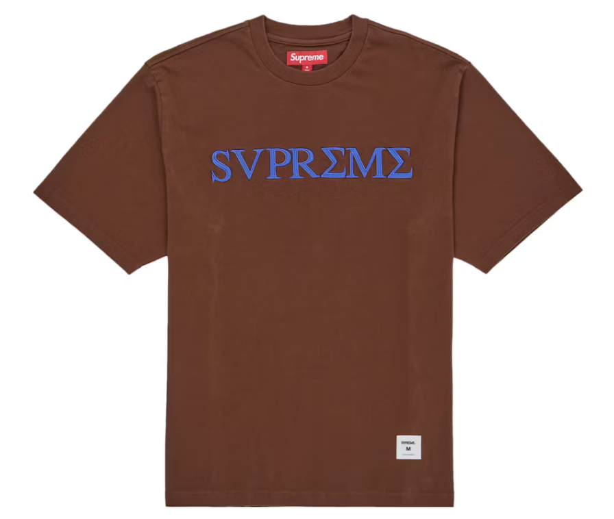 Supreme "Greek" S/S Top Tee Shirt (Brown) (SS26)