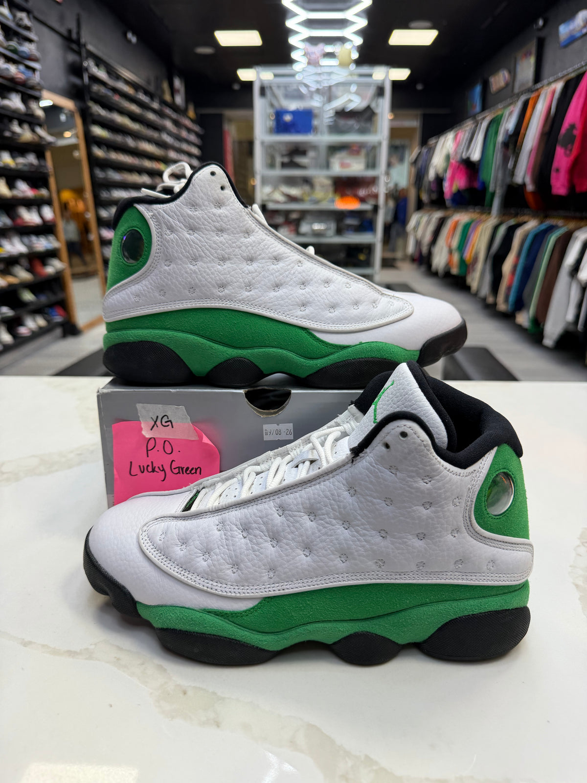 Jordan 13 Retro White Lucky Green