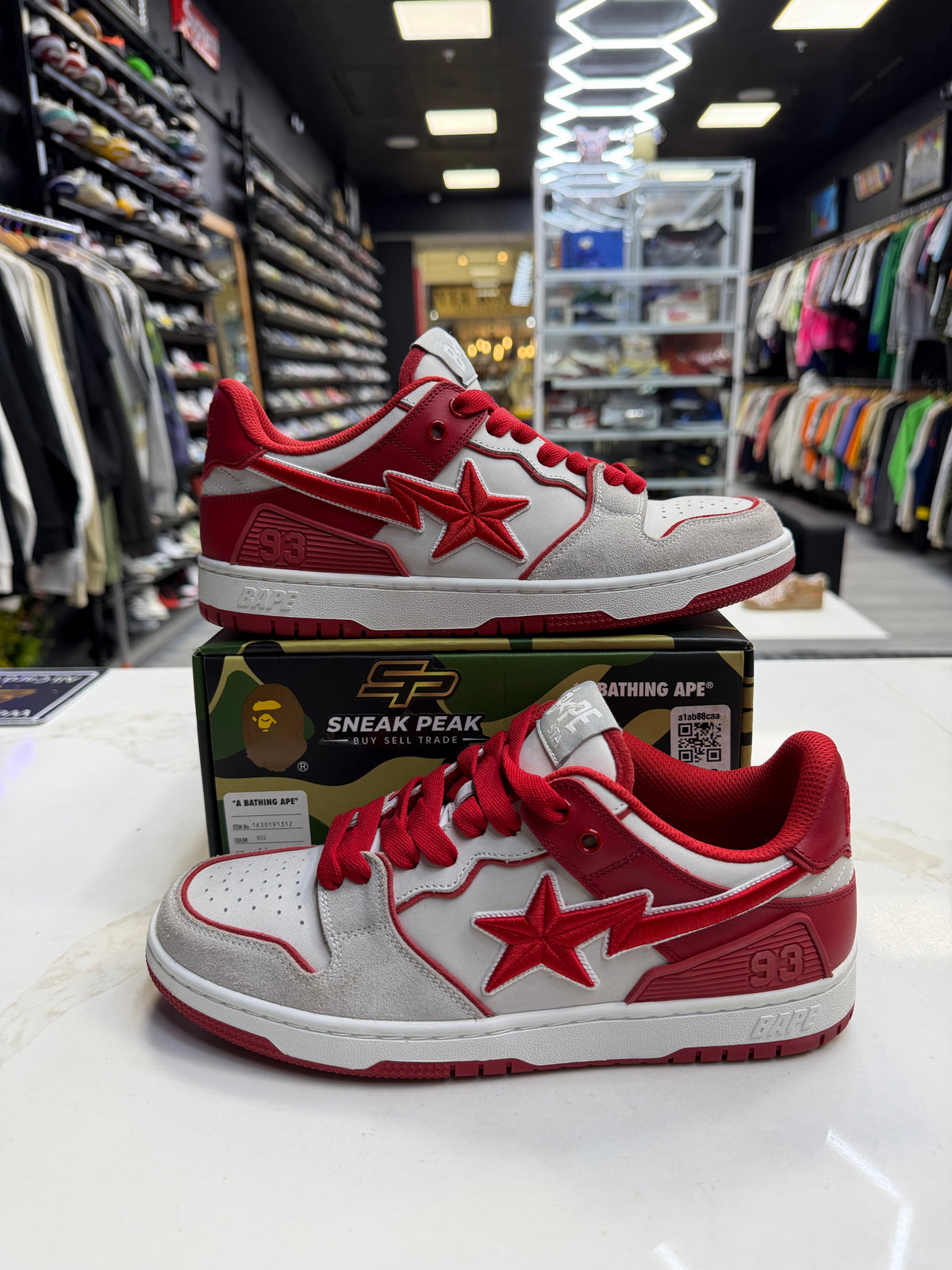 A Bathing Ape SK8 Sta #5 Red