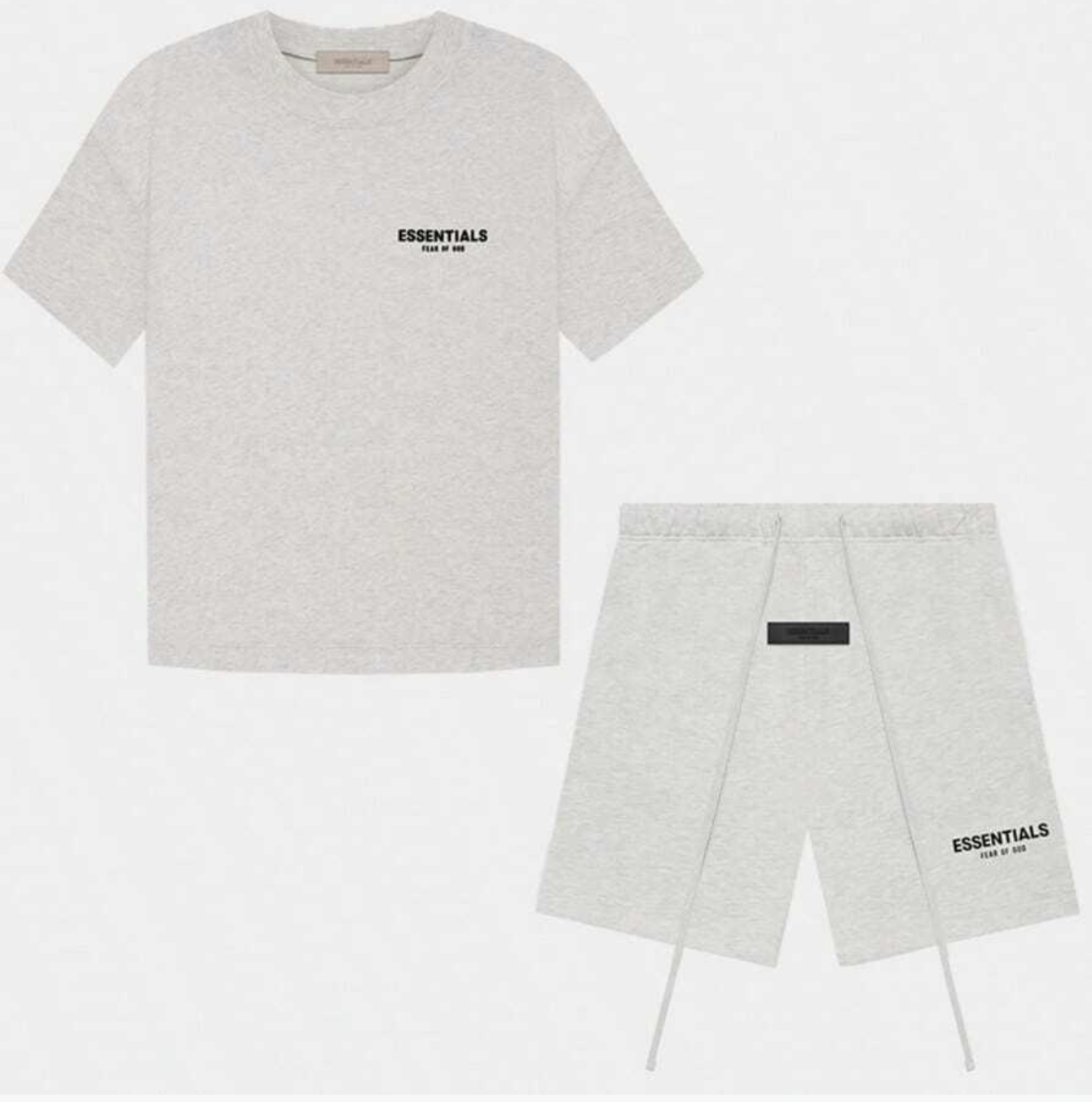 Essentials Fear Of God Short/shirt Set "Light Oatmeal"