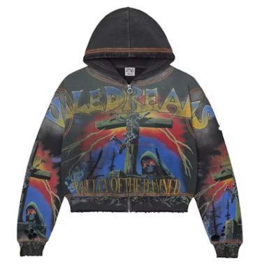 Vale Forever "Damned" Big Zip Up Hoodie (Black)