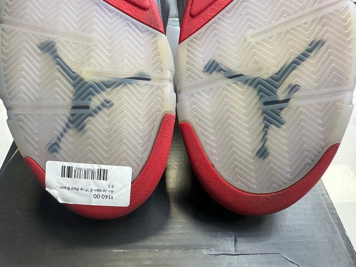 Jordan 5 Retro Fire Red Black Tongue (2025)