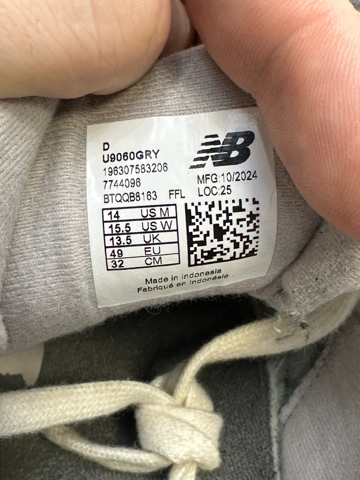 New Balance 9060 Rain Cloud Grey
