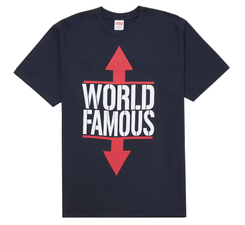 Supreme World Famous Tee Navy