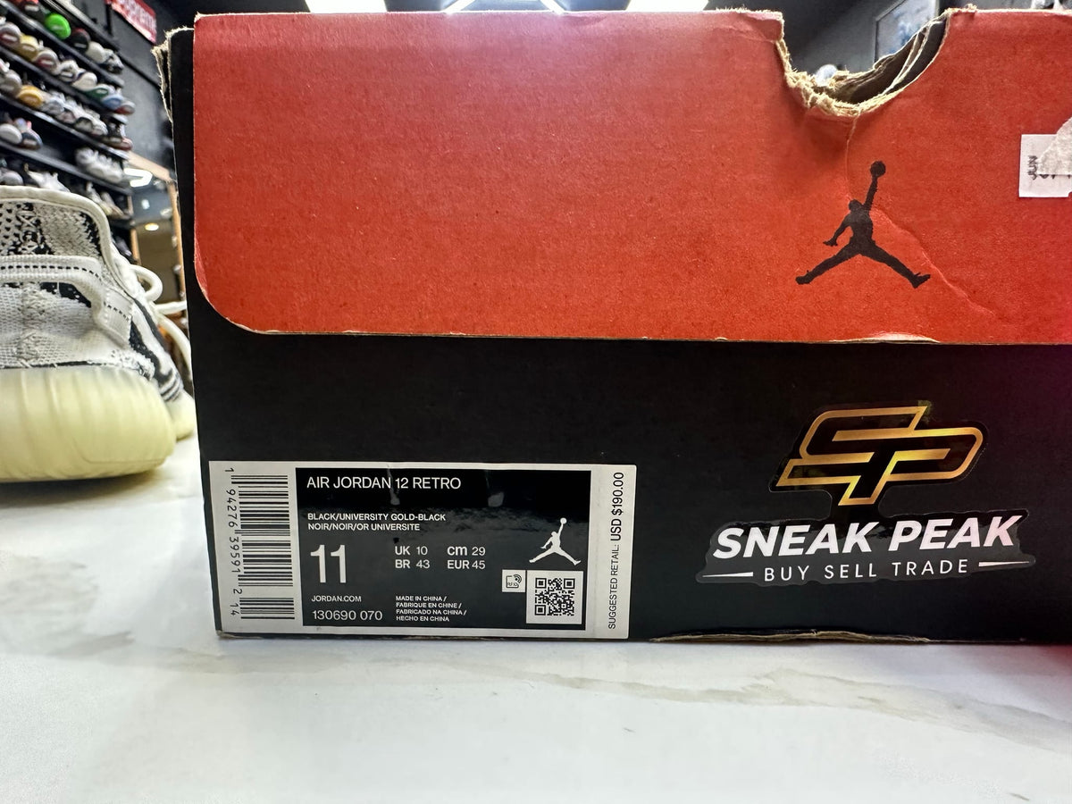 Jordan 12 Retro Black University Gold