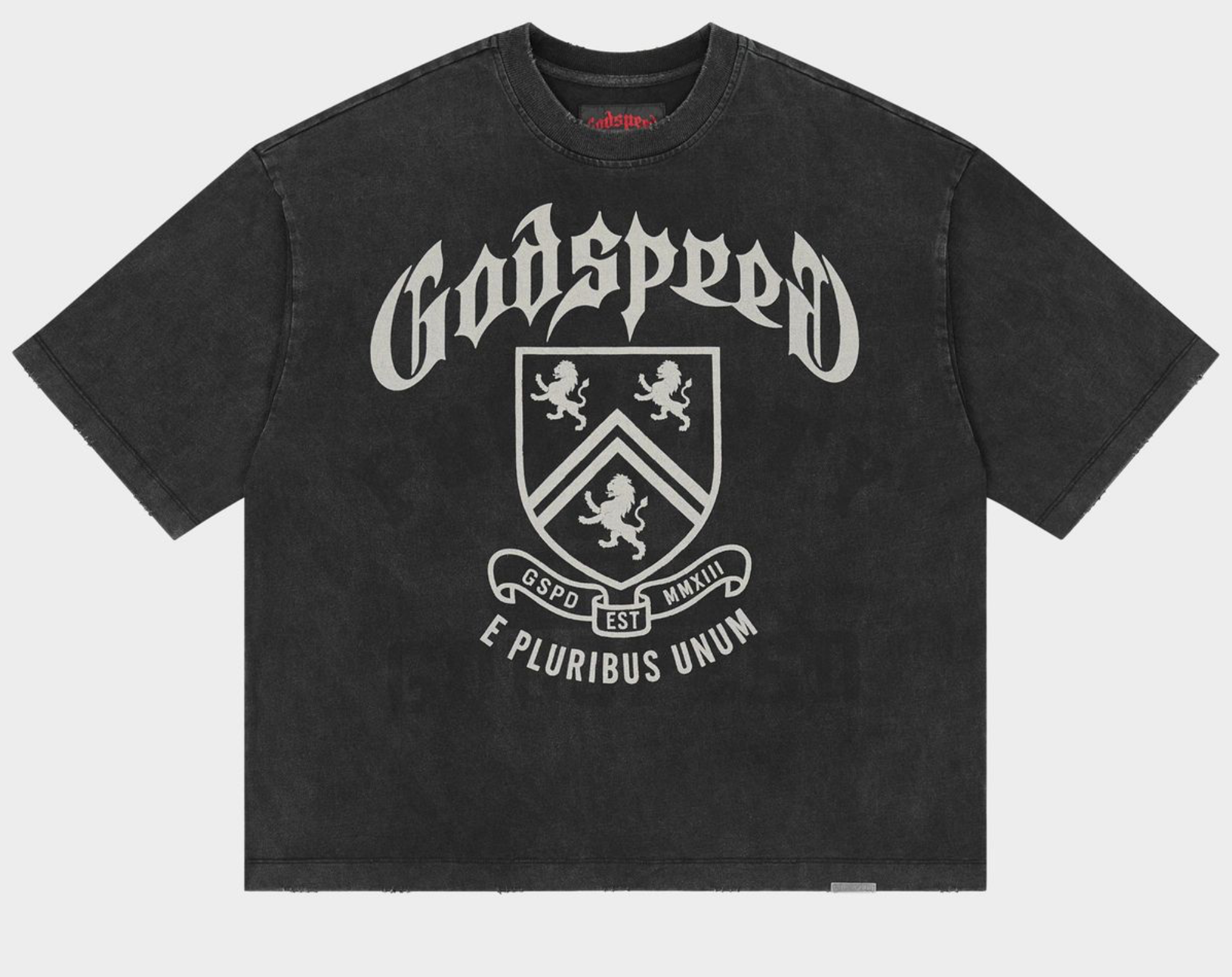 Godspeed "Collegiate" Tee Shirt (Black Wash)