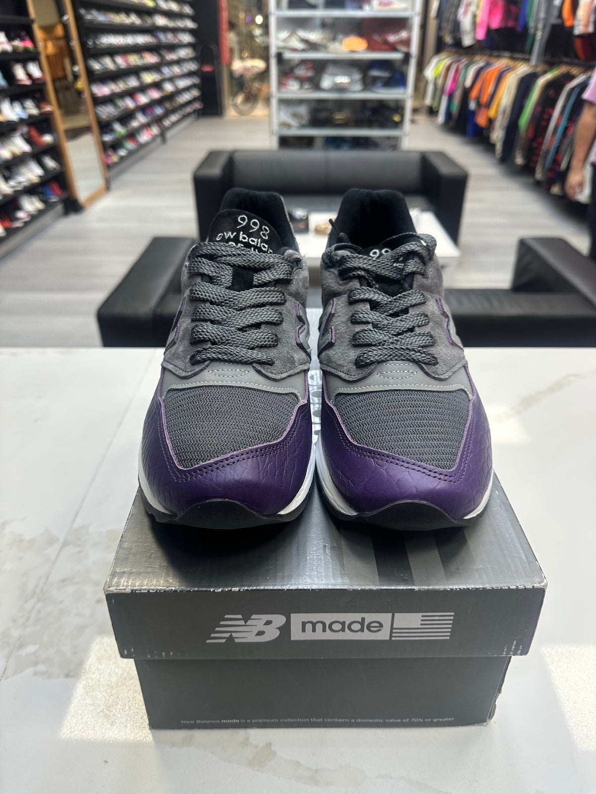 New Balance 998 MiUSA Purple Croc