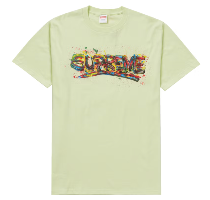 Supreme Paint Logo Tee (Pale Mint)