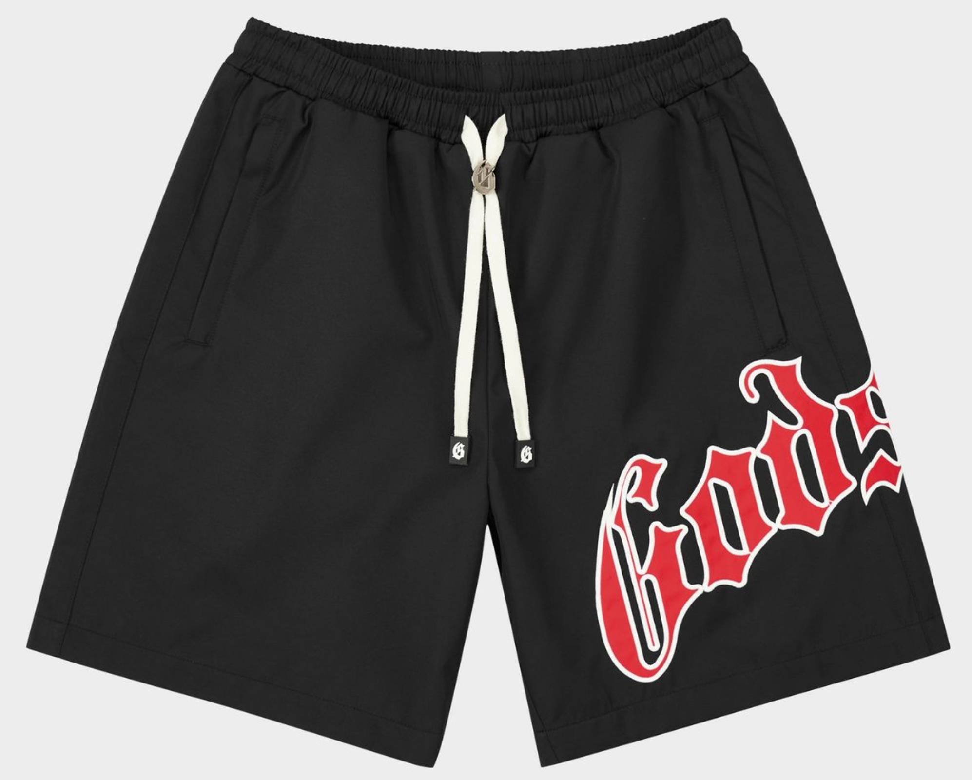 Godspeed OG Logo Nylon Shorts (Black/Red)
