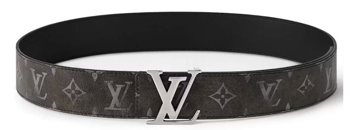 Louis Vuitton Initiales Black Monogram Belt 40 MM
