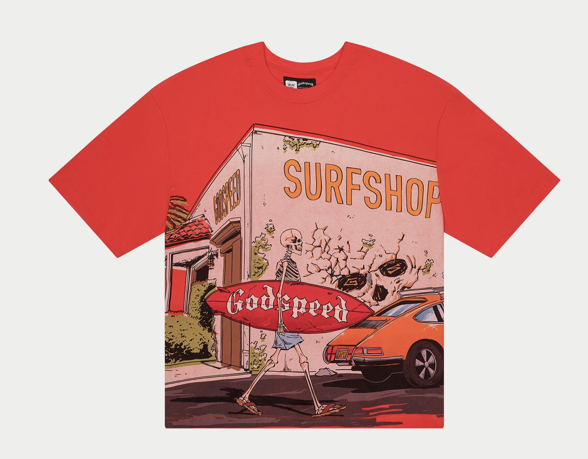 Godspeed "GS Surf Shop" Tee Shirt (Red)