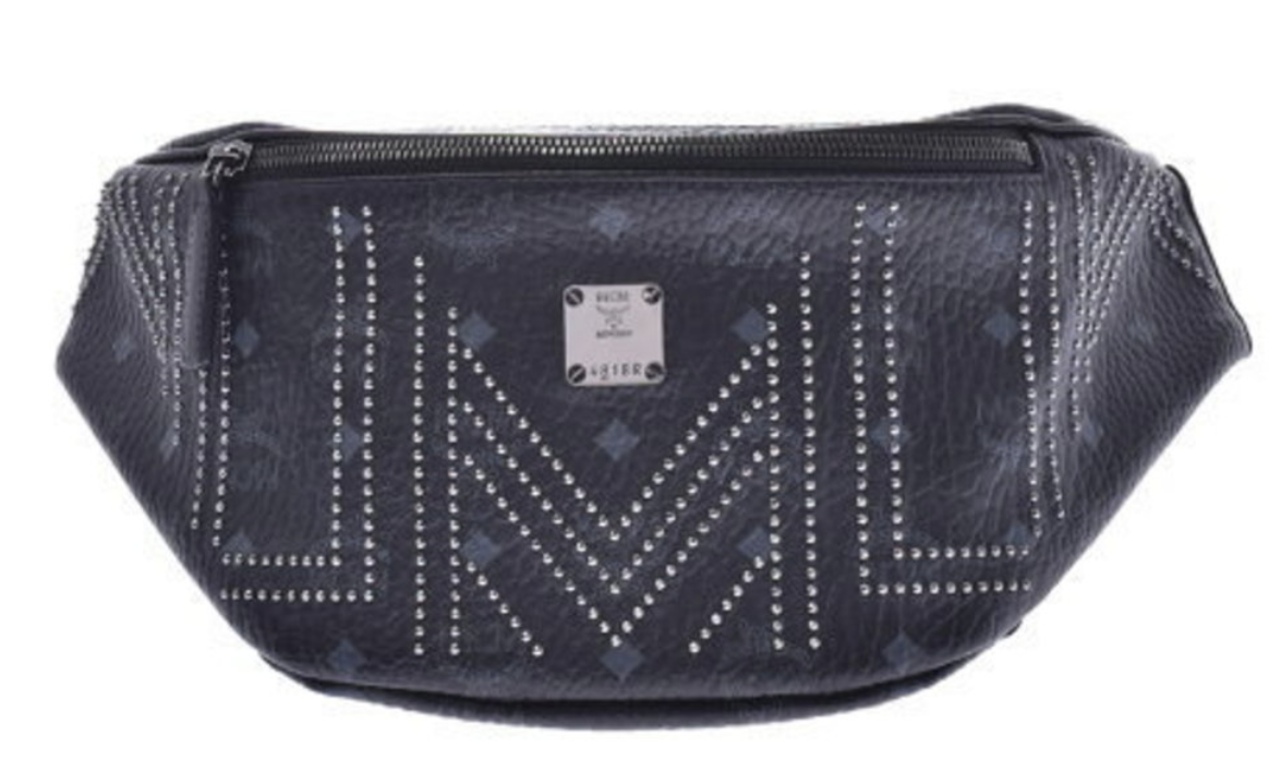 MCM Body Bag Studded Black Waist